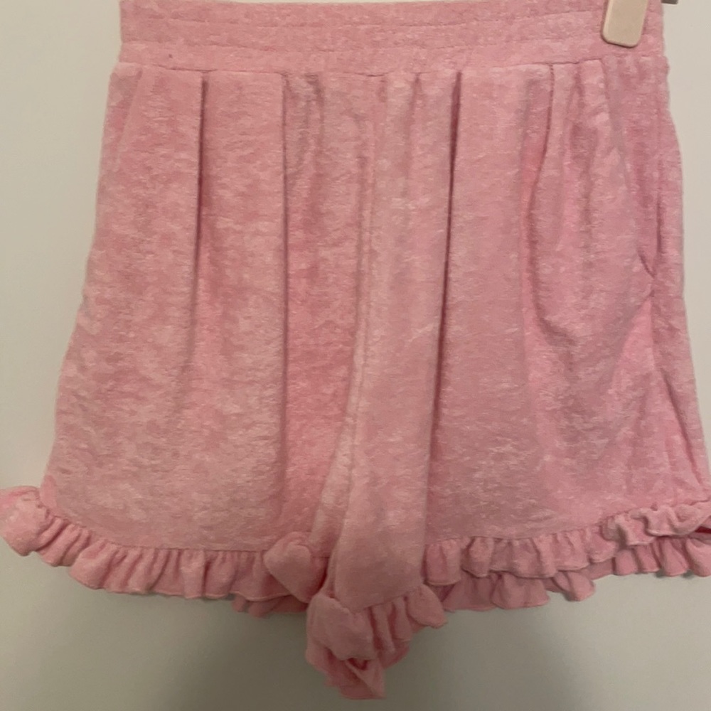 Revolve Pink Terry Shorts